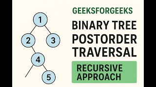 GeeksforGeeks: Binary Tree Postorder Traversal | Recursive Approach Explained Clearly