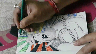 Doodling Ideas:Amazing doodle cartoon Desperate Dan.:speed painting