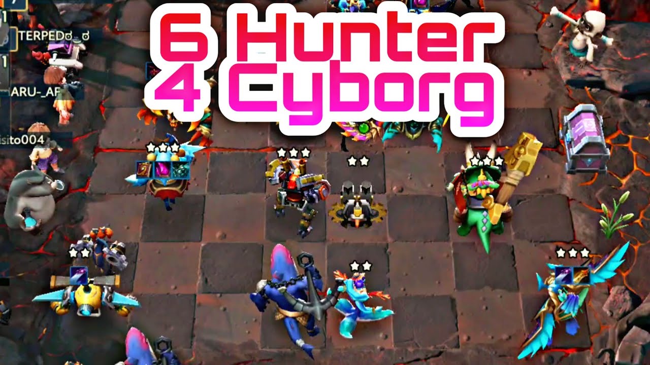 6 Hunter 4 Cyborg Gameplay | Chess Rush