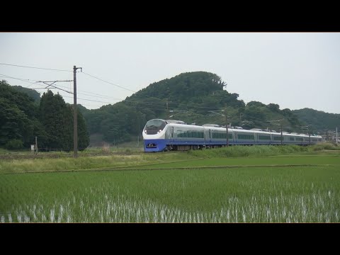東北本線 久田野ストレート Ｅ６５７系Ｋ１編成 ブルーオーシャン色 ＫＹ出場通過 2023.06.08