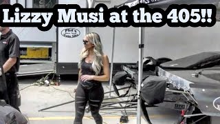 Lizzy Musi at the 405 taking on Street Outlaws