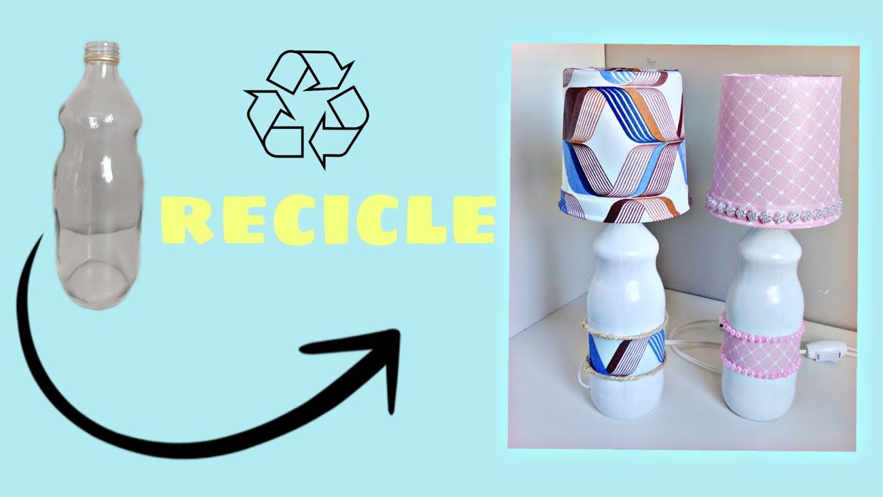 Abajur reciclando Garrafas de vidro(Lamp Recycling Glass Bottles)
