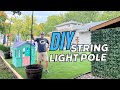 How To Make a String Light Flower Pot Mounting Pole