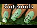 How to butterfly nail art design by Cute Nails YouTube