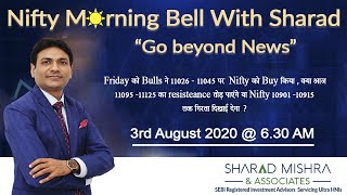 Nifty and Bank Nifty Trade Setup for 3rd AUGUST 2020.