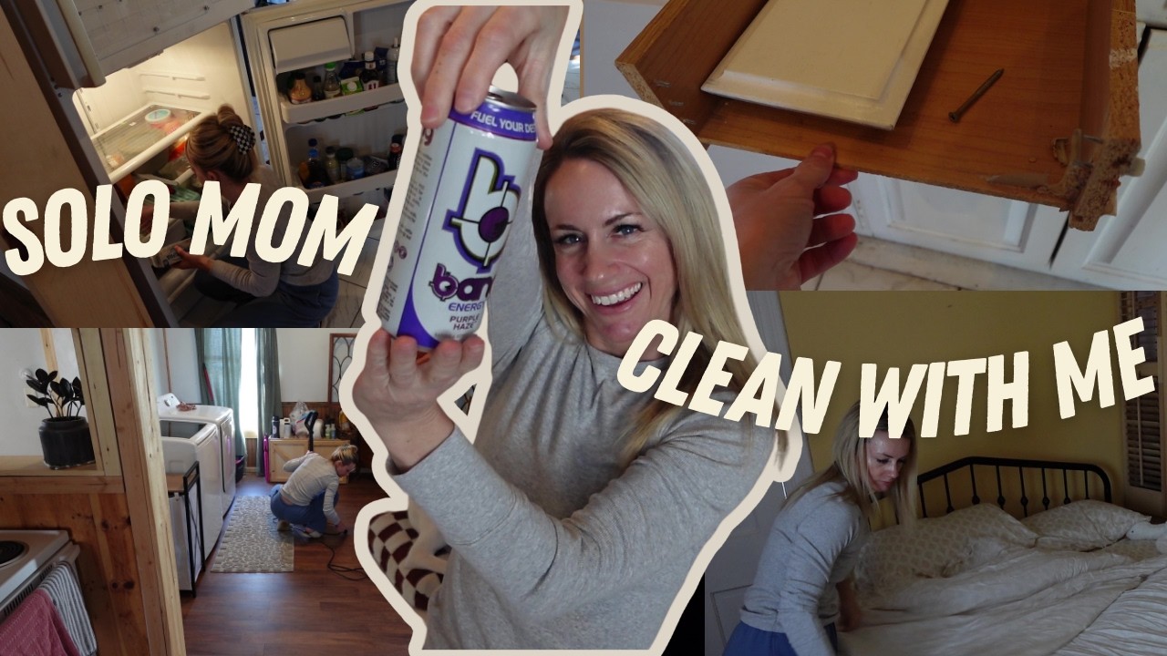 ⚡️✌🏻SOLO MOM CLEAN WITH ME | LETS RESET THIS HOUSE | CLEANING OUT MY FRIDGE | WORKING MOM
