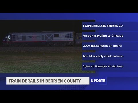Amtrak train derails after hitting empty vehicle on tracks near New ...