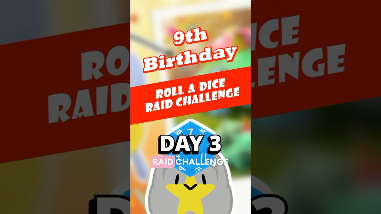 🎂Cake Hat Pikachu SHINED! ✨Roll A Dice Raid Challenge Day 3 🎲 