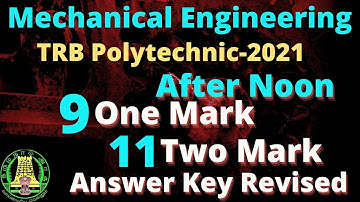TRB polytechnic 2021 | Final Answer Key Revised with 31 Marks in Afternoon Session 😍🤭😀