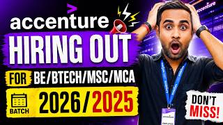 Accenture में भर्ती: BE/BTech/MSC/MCA के लिए | बैच 2026/2025 screenshot 3