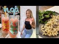 vlog: dinner in nyc, new skincare, mushroom pasta recipe | maddie cidlik