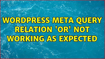 Wordpress: Meta query relation 