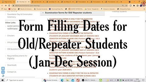 Form Filling Dates for ATKT Jan-Dec Session | Ashish Sir