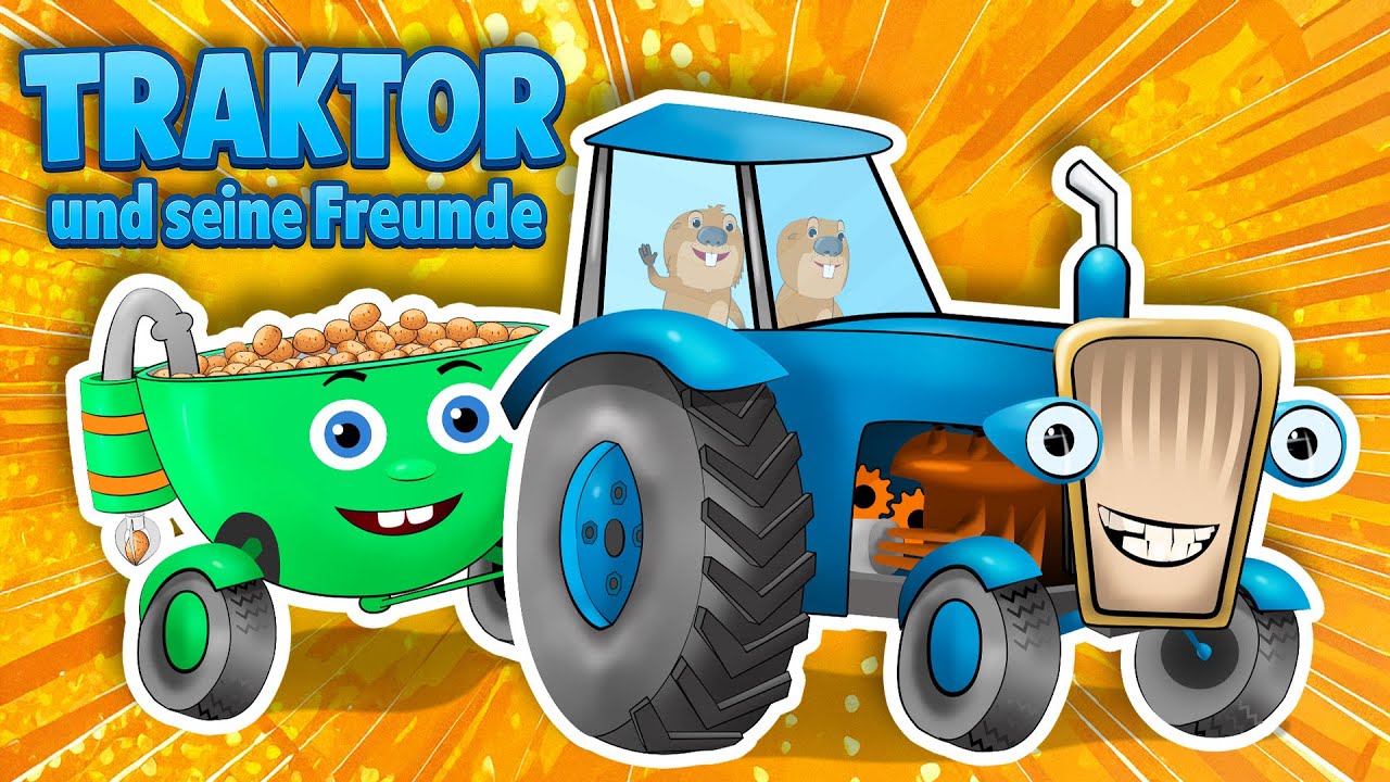 Traktor pflanzt Kartoffeln – mit Hilfe der Biber!