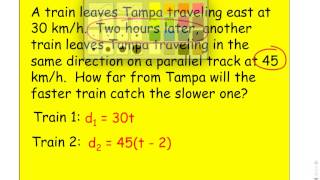 4-3: Word Problems - Distance, Rate, Time