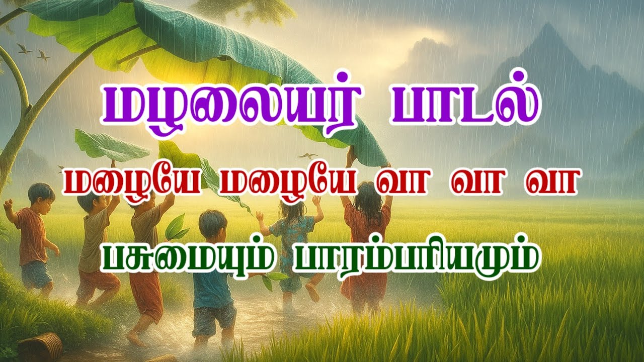 மழையே மழையே வா வா வா | பசுமையும் பாரம்பரியமும் மழலையர் பாடல் | கலைத்திருவிழா பாடல் | AI பாடல் |