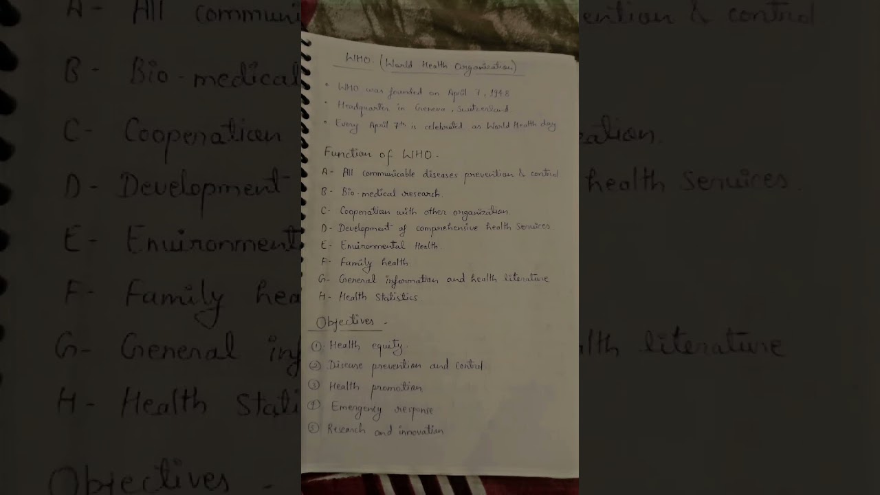 WHO world health organization 