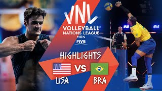 USA vs. BRA - Highlights Week 1 | Men's VNL 2021