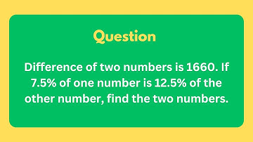 Difference of two numbers is 1660. If 7.5% of one number is 12.5% of the other number