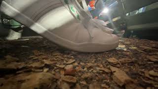 Public Vionics Shoeplay At Baseball Game Peanut Crushing