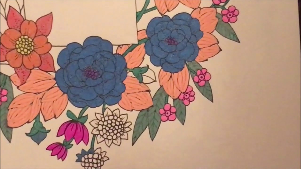 Coloring with gel pens 5 twilight garden youtube