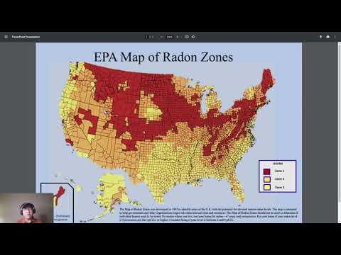 RADON, gas beracun penyebab kanker paru2. Konsentrasi gas ini cukup tinggi di USA. Detil di video.