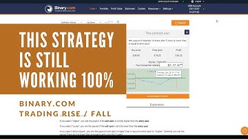 Binary.com Trading Rise / fall - This Strategy is still WORKING 100%