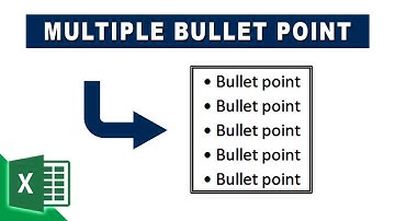 How to put multiple Bullets points in one cell in Excel