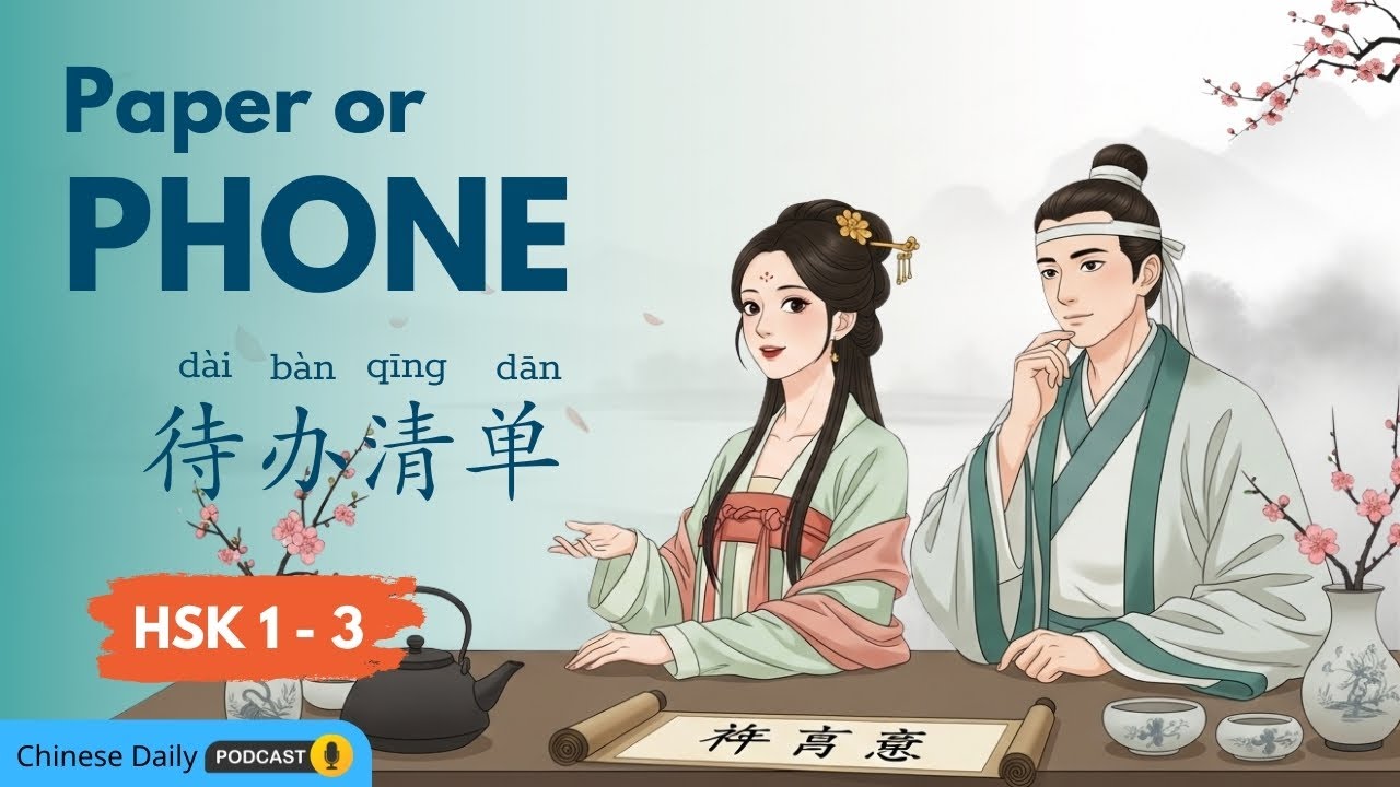 HSK 1–3 | 纸笔还是手机？Paper or Phone? How Chinese People Make To-Do Lists