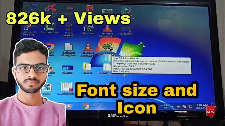 how to change font size in windows 7 || windows 7 font size setting in hindi
