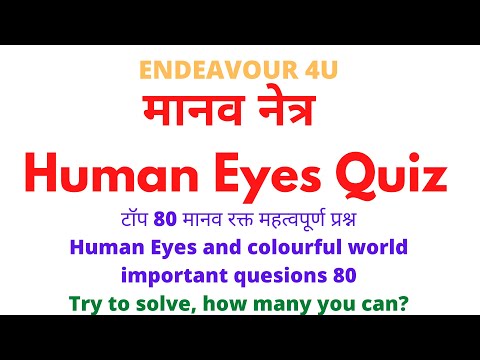 Human Eye important questions Quiz | मानव नेत्र महत्वपूर्ण प्रश्न | Human Eye and the Colorful World