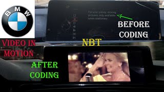 BMW video in motion coding for NBT navigation system