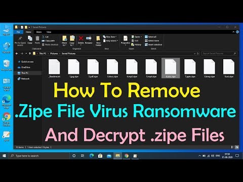 .Zipe File Virus (ZIPE Ransomware) Removal + How to decrypt .zipe files