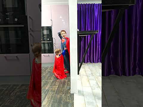 Superman and Superwoman became children #shorts #superman #superwoman #superheroes #kids