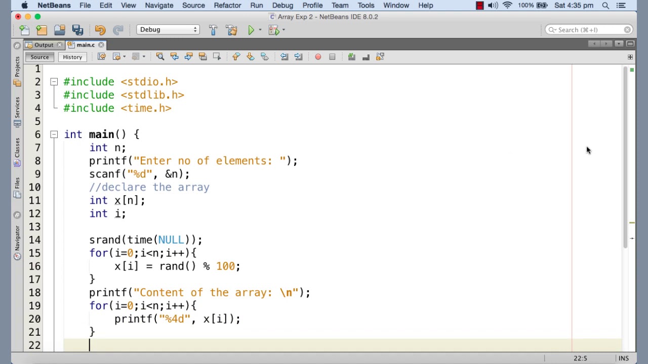 046 A programming example using 1 D array - YouTube