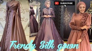 Trendy silk gown ideas|| party wear dress||fancy dresses#2023