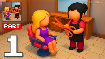 Hair Salon Manager - Gameplay Walkthrough Part 1 - Style Hair Grow Business (iOS, Android)