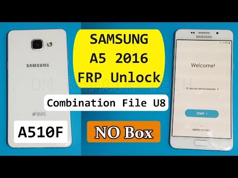 Samsung Galaxy A5 2016 FRP Bypass U8 | Samsung A510F Google Account Remove Combination file U8