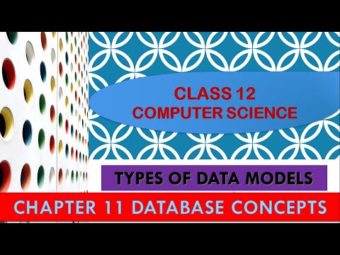 12th Types of Data Models || chapter 11 Database Concepts || Computer Science || TNHSC Class 12 CS