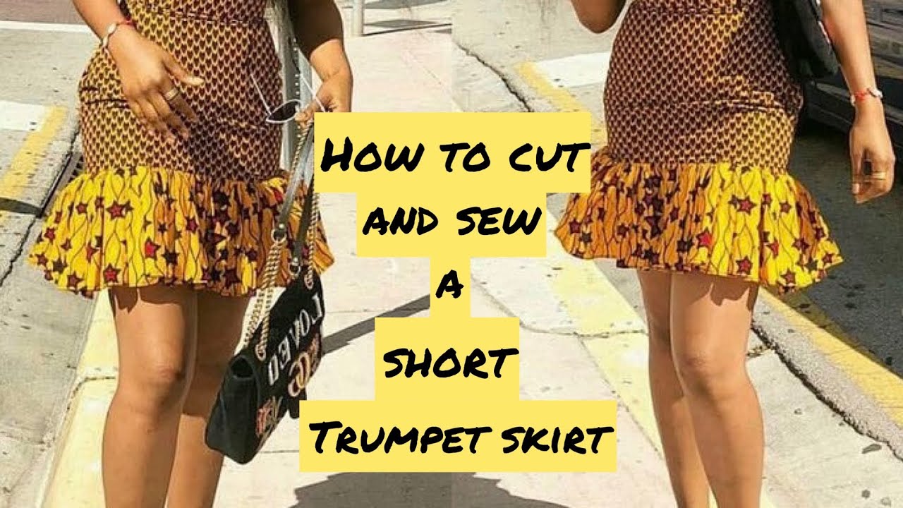 How to cut and sew a trumpet skirt YouTube