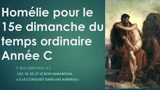 Homélie pour le 15e dimanche du temps ordinaire Année C (10 juillet 2022)