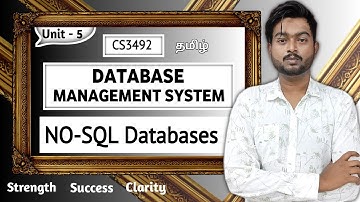 NOSQL Databases in Tamil | Types | Database Management System in Tamil | Unit 5 | CS3492 in Tamil