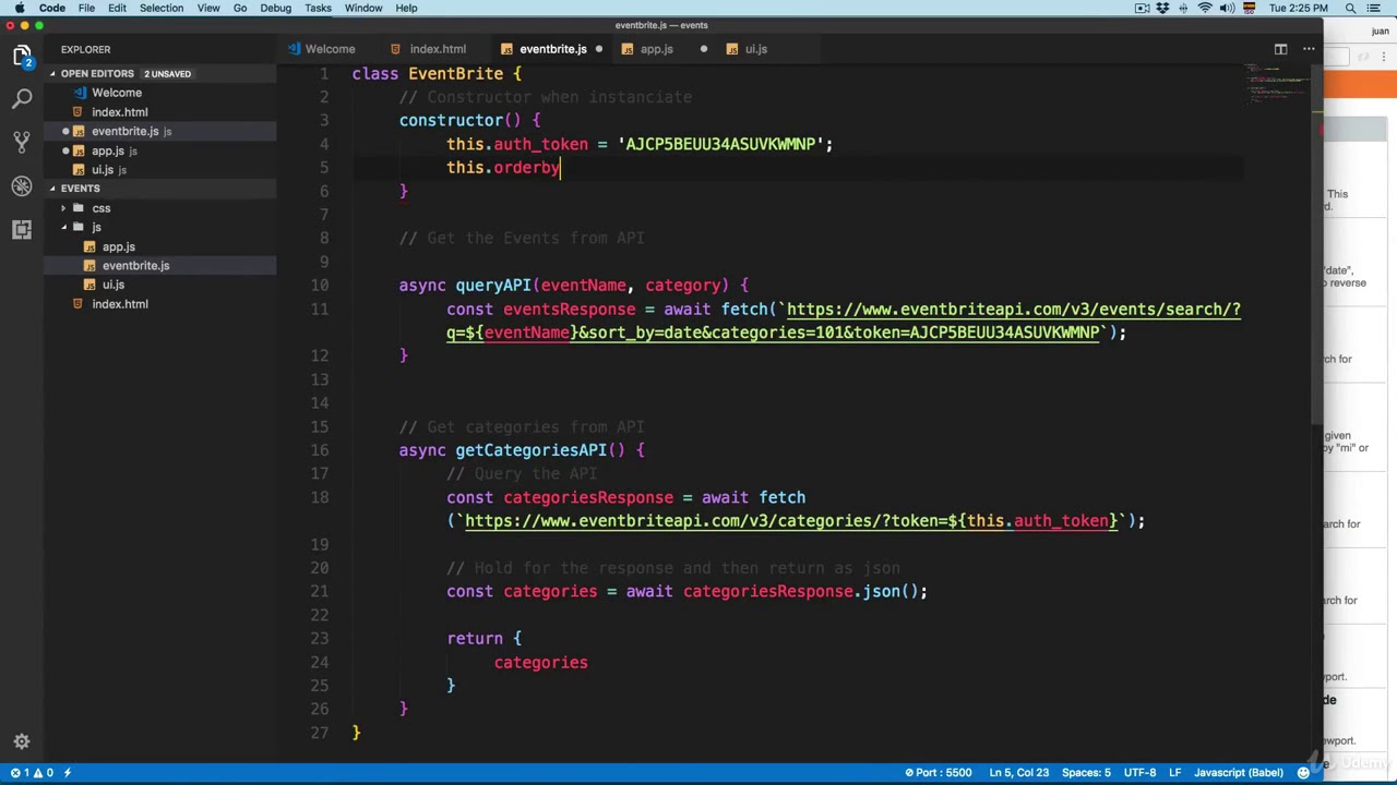 6 Querying the REST API to get all the Events - YouTube