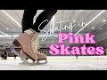 Skating in Riedell Ember Skates | pink skates try on, asmr, ember skate details