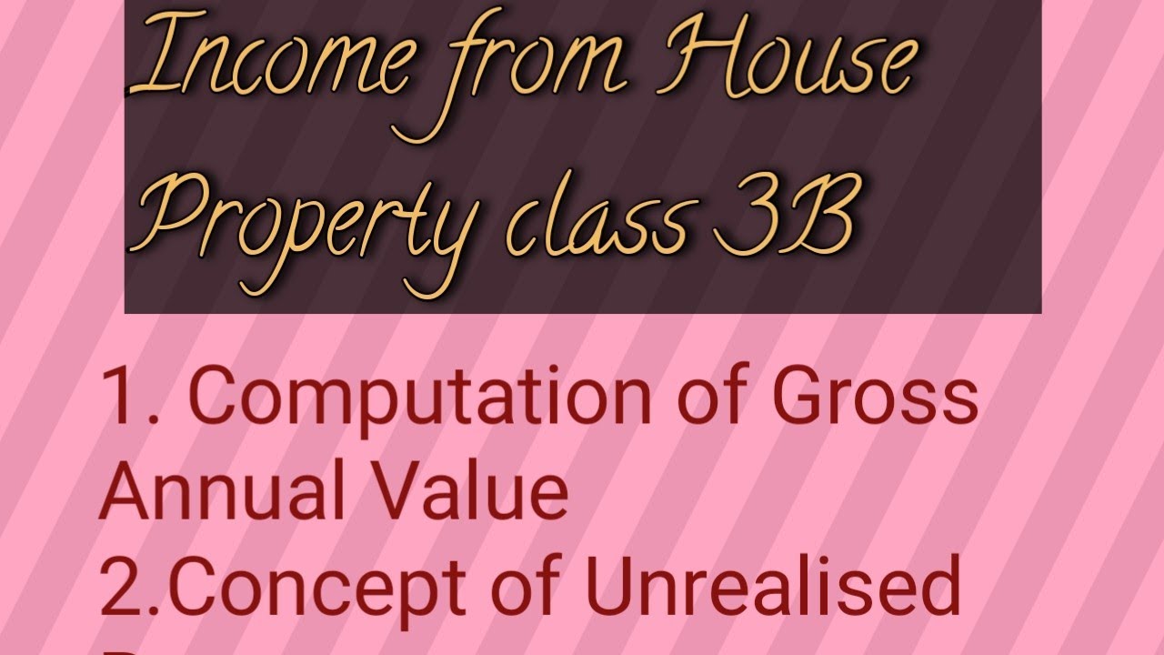 Computation of Gross Annual Value and conditions for unrealised rent