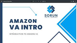 Amazon VA Course Class 1 Intro Part 1  Batch 13