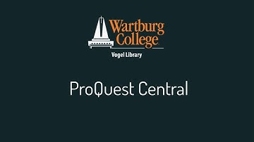 ProQuest Central: Multi-use database and search skills