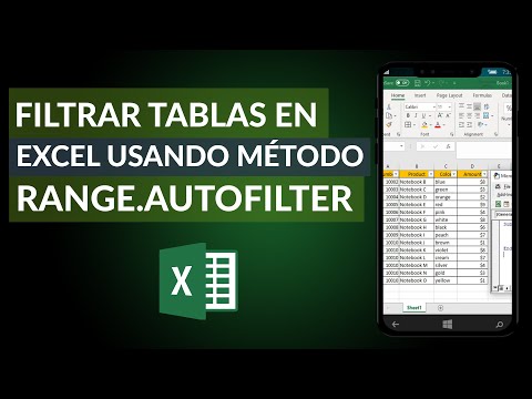 Cómo Filtrar Tablas en Excel Usando el Método Range.Autofilter