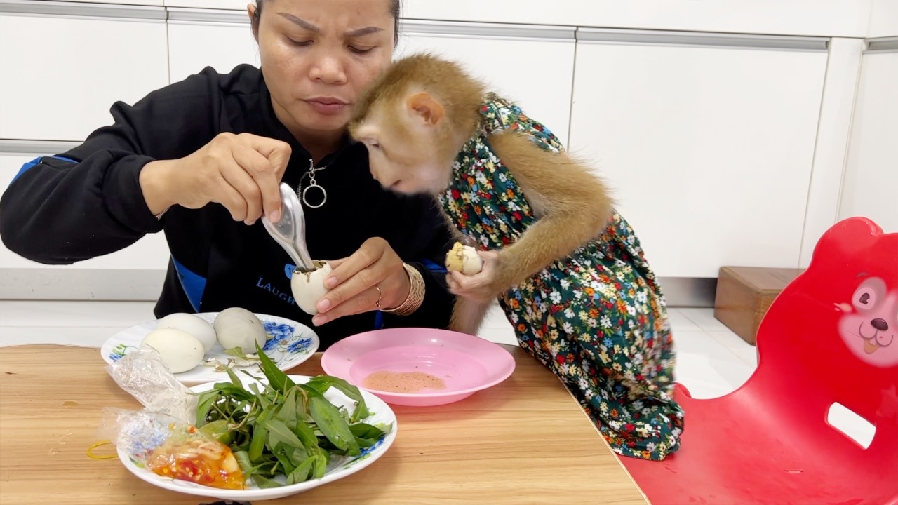 Can't Belive Sara Very Enjoy Eating Baby Duck Egg With Mommy