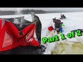 Solo Winter Camping turns Dangerous while Wilderness Ice Fishing for Native Maine Brook Trout 1 of 2